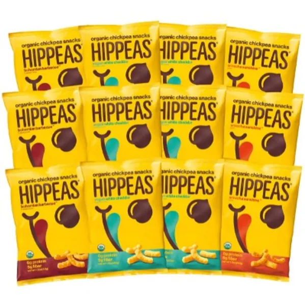 HIPPEAS Organic Chickpea Puffs + Variety Pack | 1.5 ounce, 12 count | Vegan, Gluten-Free, Crunchy, Protein Snacks