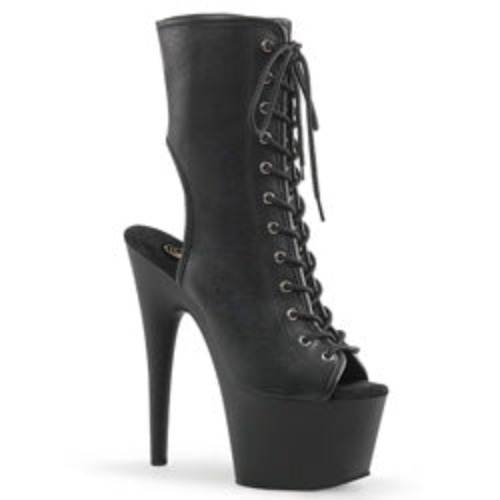 Adore-1016 | Black Faux Leather/Black / 8