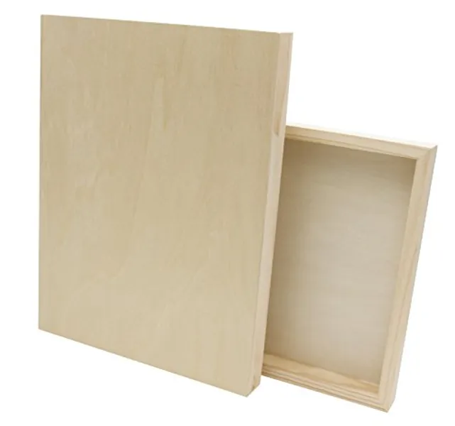 Paintersisters®Malgrund aus Holz, 2 Stück je 30 x 40 cm, 3D Optik - 38mm stark, Malplatte aus Holz, Holzleinwand, Ulmer Holzmalgrund