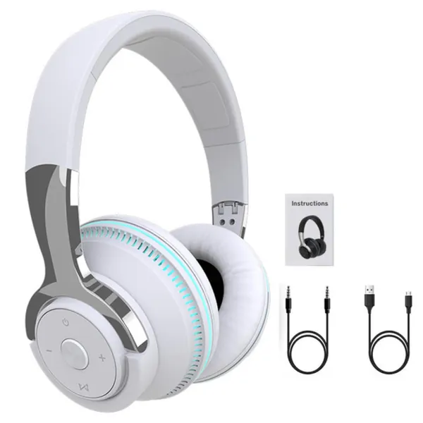 Ninja Dragon Wireless Light Changing Bluetooth Gaming Headset - White