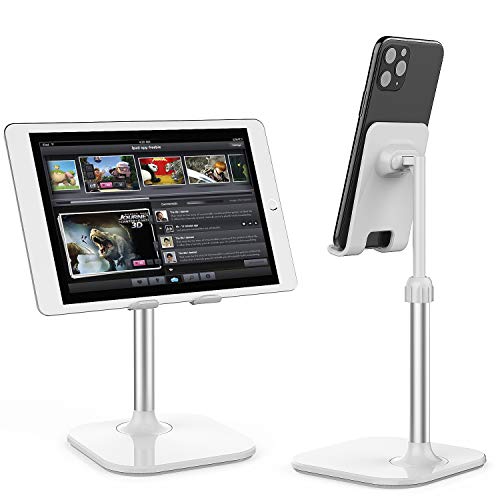 Doboli Cell Phone Stand, Phone Stand for Desk, Phone Holder Stand Compatible with iPhone and All Mobile Phones Tablet, Christmas Stocking Stuffers Gifts for Adults Women Men Mom Wife, White - white