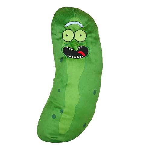 Franco Collectibles Pickle Rick and Morty Adult Swim Super Soft Plush Cuddle Pillow Buddy, One Size, (100% Officially Licensed Product) - Rick & Morty - Pickle Rick - Standard