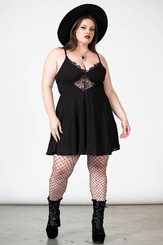 Sacralgia Dress [PLUS] - 3XL / Black / 100% Viscose