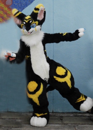 Long Fur Husky Dog Fox Mascot Costume Fursuit Halloween Suit Cosplay #672