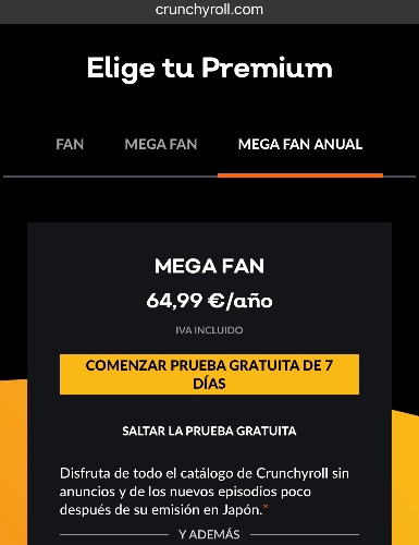 Crunchyroll Annual Subscription