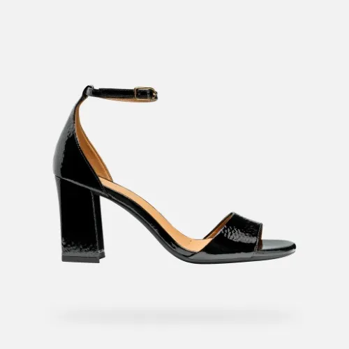 Geox® NEW ERAKLIA 80: Women's black High-Heeled Sandals | Geox®