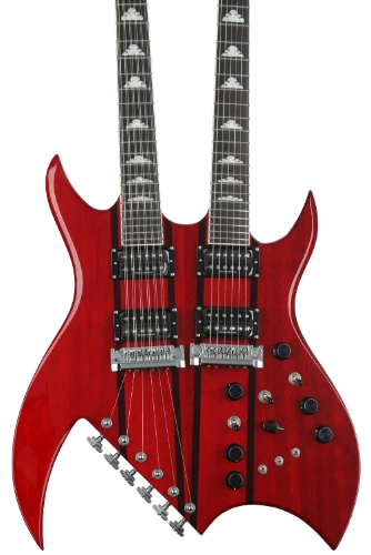 B.C. Rich Rich B Legacy Double-neck Electric Guitar - Trans Red