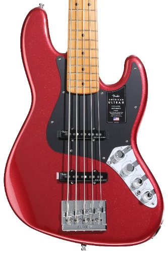 Fender American Ultra II Jazz Bass V - Sinister Red, Maple Fingerboard