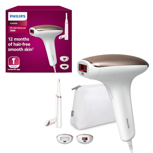 Philips Lumea IPL Hair Removal Advance - Hair Removal Device with Satin Compact Pen Trimmer, 2 Attachments for Body and Face, Corded Use (Model BRI921/00) - Lumea Advanced, 2 Attachments