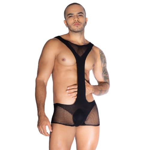 PureSeduce Mesh Bodysuit for Adult Play, Men's Adult Erotic Underwear, leather role play COSPLAY custom, Pajama Party Uniform Temptation
