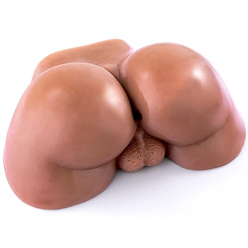 5.5Lb Lifelike Sex Doll for Gay Male Masturbator Realistic Pussy with Testicles Anus Male Stroker Sex Toy for Masturbation Brown Cobulipo - Gay Ass
