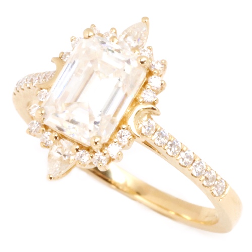 Marlene 14KT Ring with Moissanite Size 7