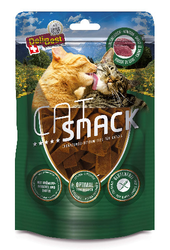 DeliBest Cat Snack, Katzen Leckerlies aus Hirschfleisch, 50g - Hirsch