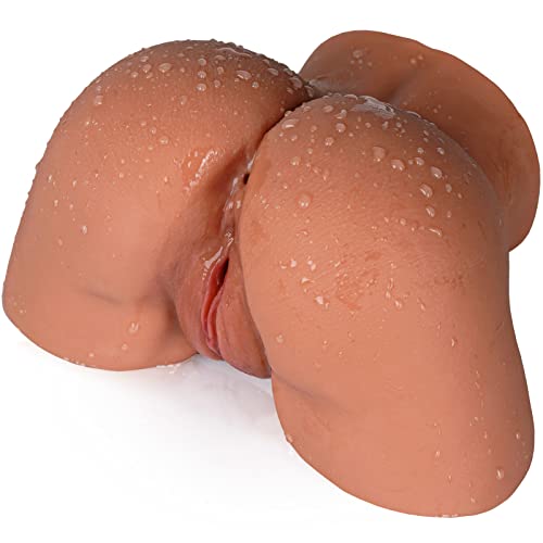 5.5LB Pocket Pussy for Men - Male Sex Toys Self Pleasuring Mens Sex Dolls Male Masturbators Realistic Adult Sex Doll Hands Free Stroker 3D Lifelike Soft Butt with Vagina Anal Dildo Sex Pleasure - Brown-5.5LB