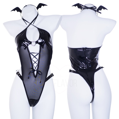 Sheer Succubus Bodysuit - Black / XL/2XL