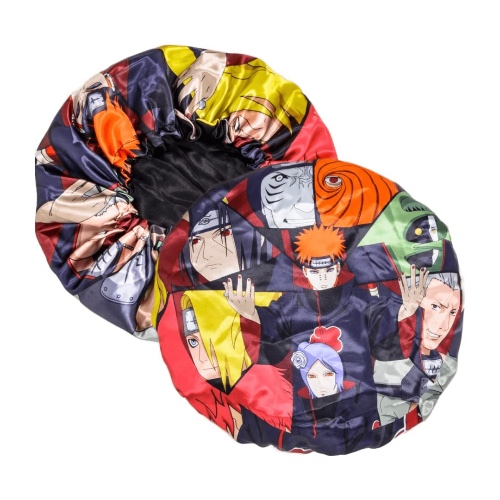 Silky Design Satin Bonnet with Elastic Soft Band - Anime Style Sleeping Hair Braid Comfortable Bonnet, Satin Fabric Bonnets