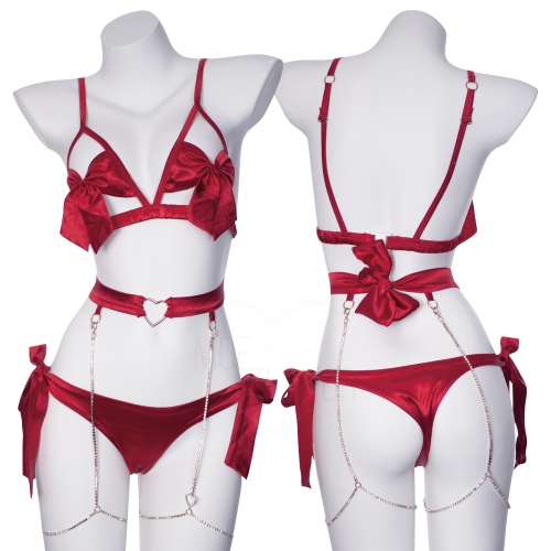Present Bow Lingerie - Red / XL/2XL