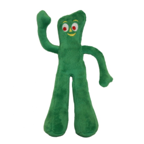 Multipet Gumby Plush Filled Dog Toy, Green, 9 inch (Pack of 1) - 9 inch (Pack of 1)