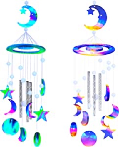 Mity rain Resin Mold, 62pcs Wind Chimes Resin Molds Silicone Kit Bundle Moon Design for Resin Casting, Jewelry Resin Casting Molds Wind Bell Epoxy Molds for Home Decor - Moon