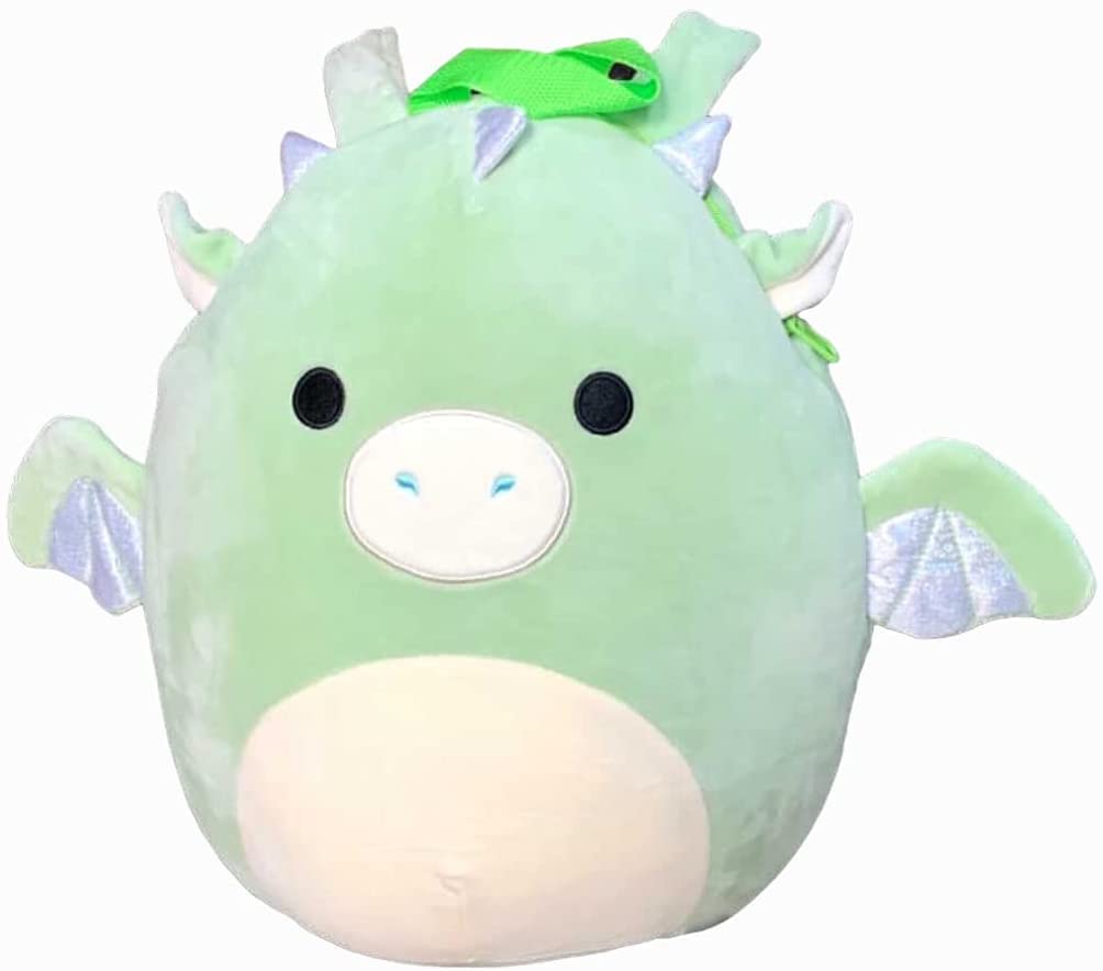 Squishmallows Official Kellytoy Backpack 12 Inch Squishy Soft Plush Animal Bag (Drew The Dragon)
