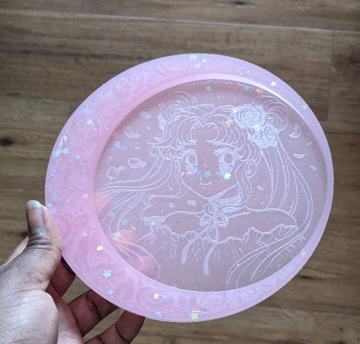 SM Tray (Sailor Moon) - Pink / White (Iridescent)