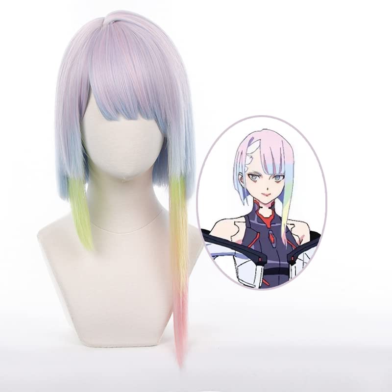 Tongtta Anime Cyberpunk Edgerunners Lucy Cosplay Wig Halloween Costume Gradient Hair Wig for Women
