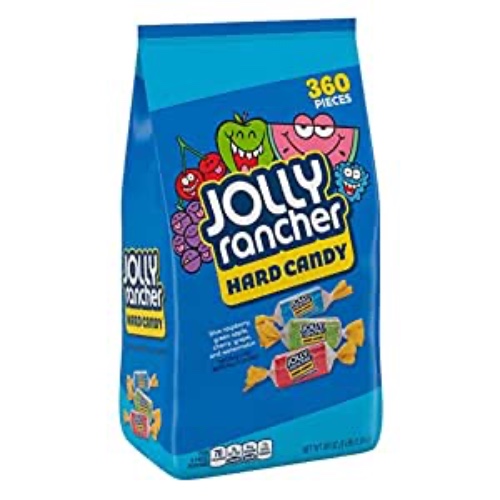 JOLLY RANCHER Assorted Fruit Flavored Hard, Individually Wrapped Candy Bulk Bag, 5 lb (360 Pieces)