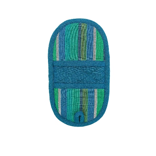 Double-Ended Oval Pot Holder - Teal/Green