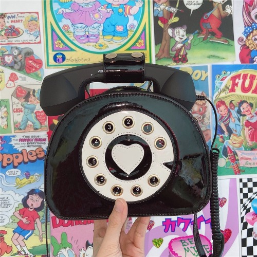 Rotary Phone Handbag - Black