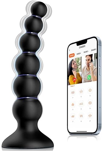 Anal Sex Toys for Couples Anal Plug, 9 Vibrating Prostate Massager Male Vibrator Suction Cup APP Control, Male Sex Toy Anal Beads Vibrating But Plug Sex Toys4mens UK, Sex Toys Women Vibrators