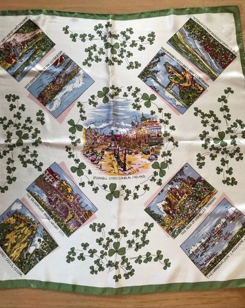 Vintage Irish SIlk Scarf