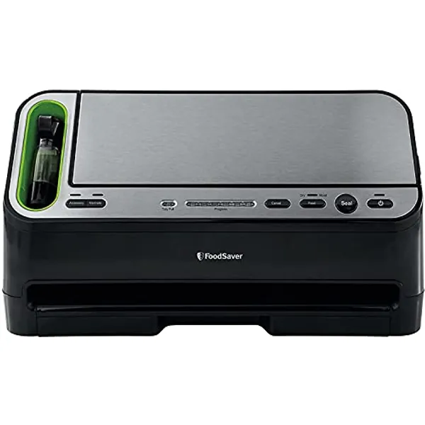FoodSaver V4400 2-in-1 Vacuum Sealer Machine with Automatic Vacuum Sealer Bag Detection and Starter Kit, Safety Certified, Black and Silver
