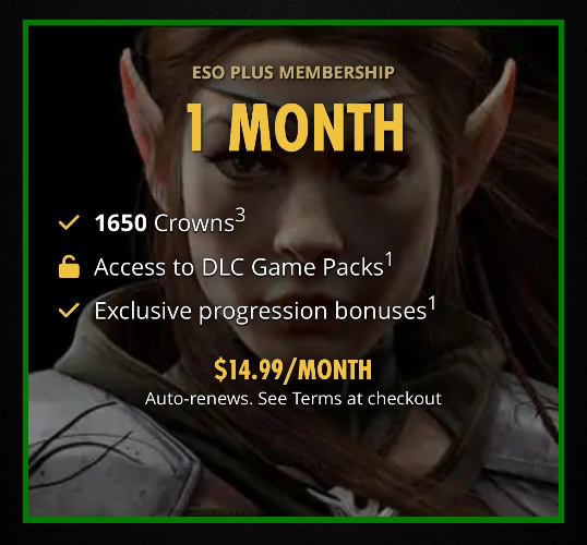 1 month of ESO plus membership 