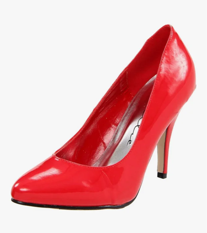Red patent Ellie heels