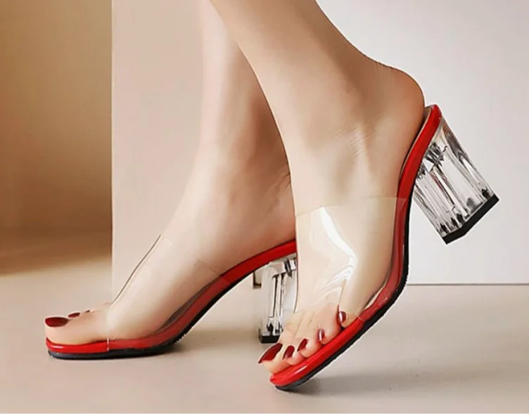 Transparent Mule Women Slides Sandals