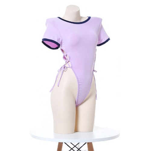 High Slit Bodysuit (8 Colors!) - Purple