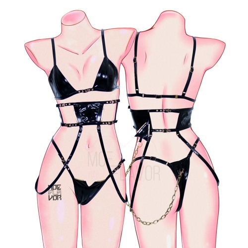 Cyber Succubus Lingerie - Black / S/M
