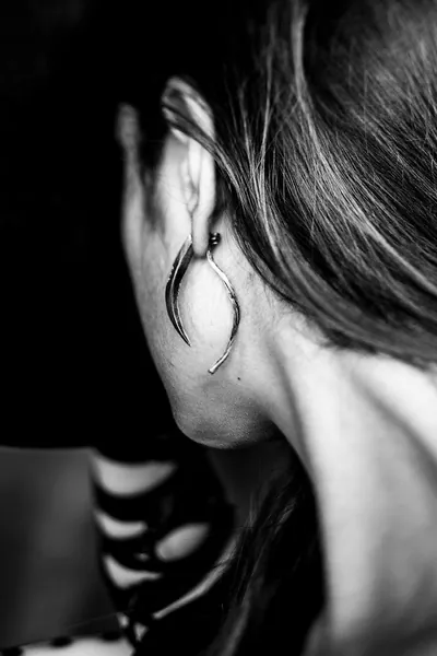 Scythe ear jacket, sterling silver earring - Joanna Szkiela x Ovate collab