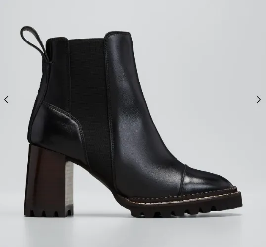 Mallory Leather Chelsea Booties