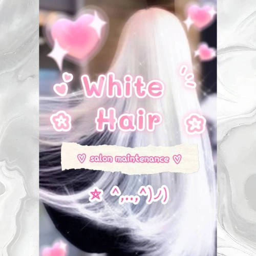 💗🪞 [ 1 ] Salon Trip 4 Hex ☆ { Angel White Hair Maintenance } 🌷🫧