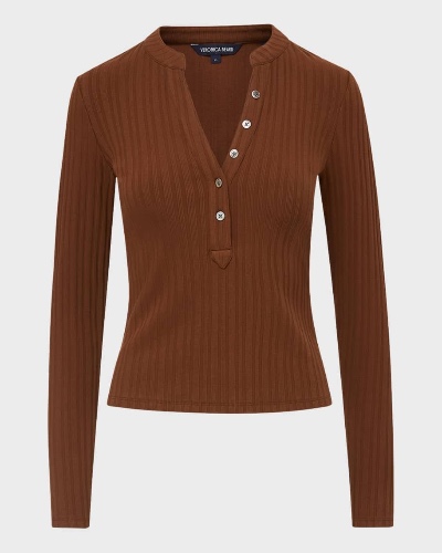 Veronica Beard Jocelyn Long-Sleeve Top