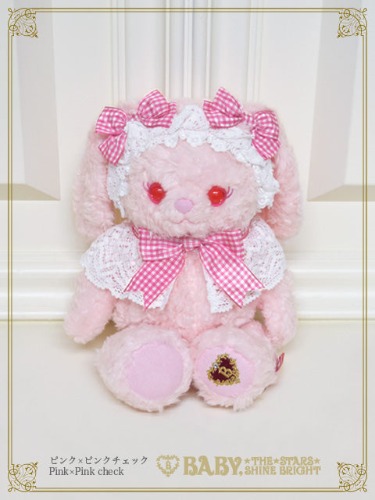 Usakumya Pochette | ピンク×ピンチェッククリボン Pink×Pink check ribbon