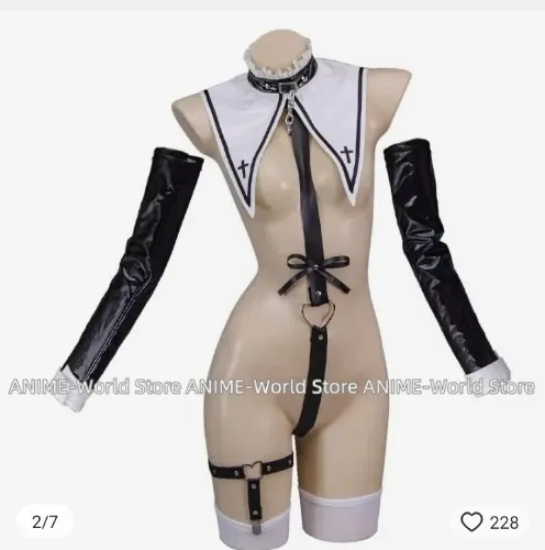 Nun Cat Sexy Uniform JK Cosplay Costume Hats Sexy Maid lingeries Fanart Women Girls Halloween Roleplay Prop Full Set - AliExpress 