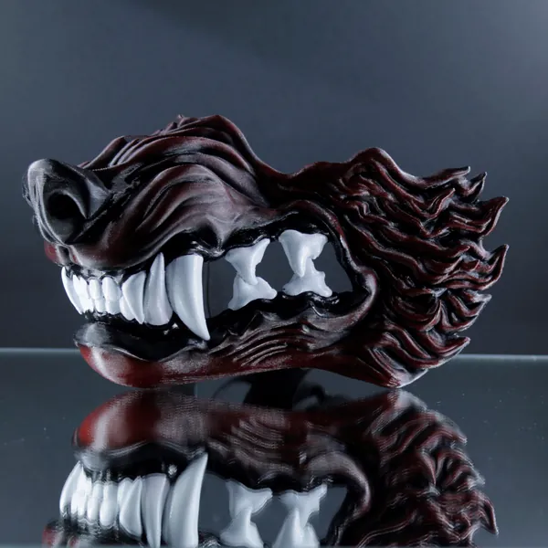 Cosplay Halloween Masquerade Animal Half Wolf Face Costume  Accessorie Masks