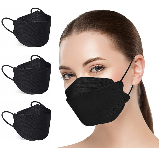 Black Disposable Face Masks for Protection 50PCS, Safety Masks Black Dust Disposable Masks for men women - Black