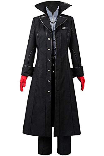Ya-cos Dancing Star Night Protagonist Akira Kurusu Cosplay Costume Suit - X-Small Black