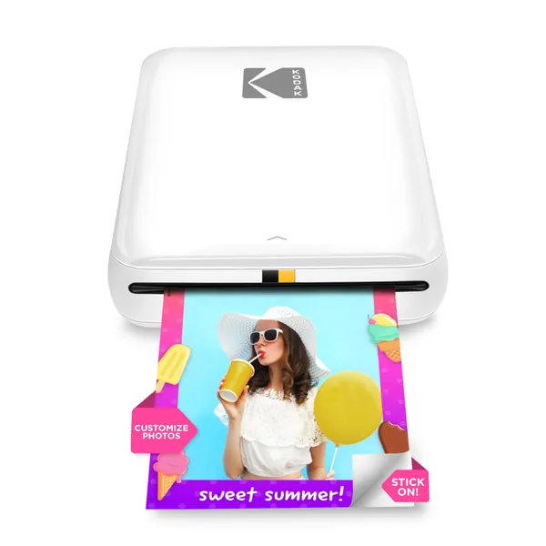 KODAK Step Instant Smartphone Foto Printer - Draagbare Mini Kleuren Draadloze Mobiele Printer - Zink 2x3” Plakfoto's - Bluetooth Compatibel met iOS & Android - Leuke Bewerkingsapp - Wit