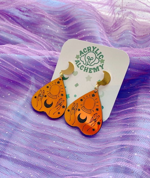 Midnight Prism Ouija Planchette Earrings | Witchy Ouija Earrings