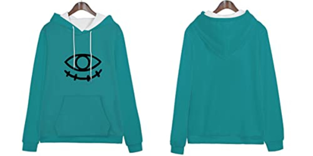 Weixu Anime Mieruko Chan Cosplay Hoodie Comfortable Loose Hoodie Casual All-Match Harajuku Unisex Hoodie Tops - XX-Large - D
