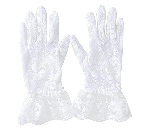 Onwon Ladies Elegant Short Sheer Lace Gloves Courtesy Summer Gloves